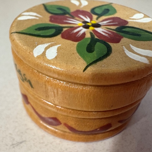 SMALL ROUND BOX - WOOD - Picture 3 of 5